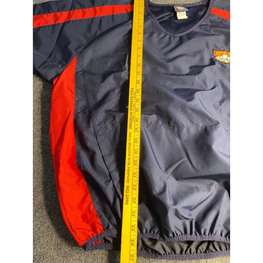 Cooperstown Windbreaker Jacket Mens Medium Navy Mesh Lined Dreams Park Authentic